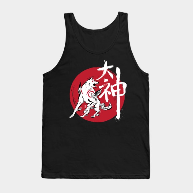 Great God sumi-e (black) Tank Top by DrMonekers